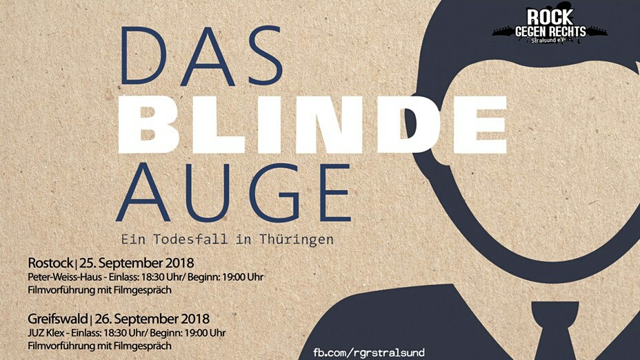 MV weite Filmvorführungen: Das blinde Auge – Ein Todesfall in Thüringen | Ein Film der Filmpiraten und ezra (45 min.)